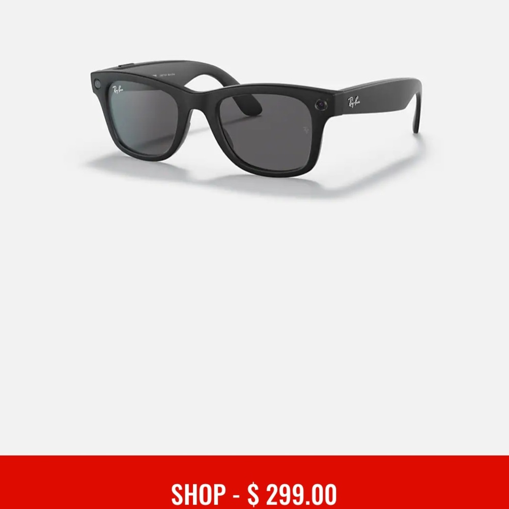 Wayfarer black matte lens Ray Bans